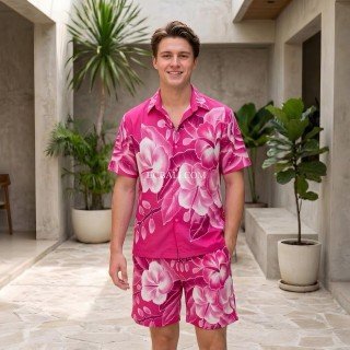 Men Shirt Summer Rayon Hand Painted Made in Bali